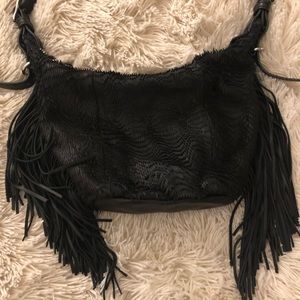 Ash crossbody leather fringe bag